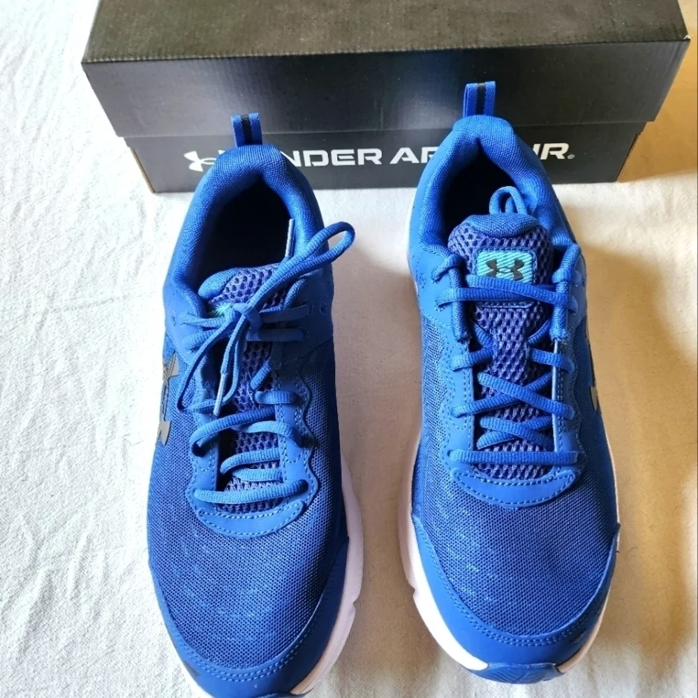 Under Armour Charged Assert 10 Lifestyle Fitness Blue Sz. 11.5 Running‎ Sneakers